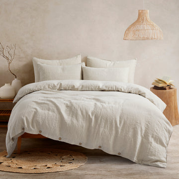 100% Linen Duvet Cover Sets 3 Piece